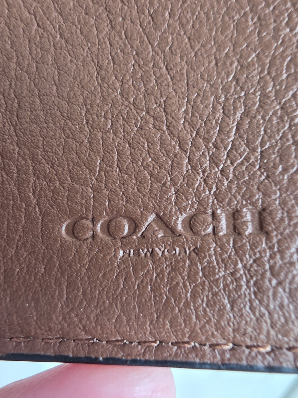 Coach Tan/Brown Leather Bi-Fold Wallet